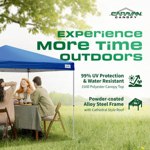 Caravan Canopy V Series Sidewall Kit and 10x10' Canopy Kit with 4 Weight Plates