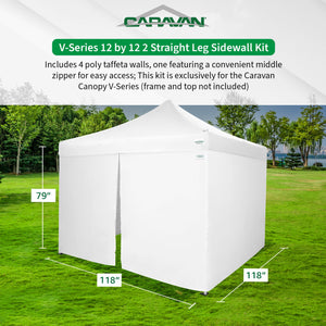 Caravan Canopy V Series Sidewall Kit and 10x10' Canopy Kit with 4 Weight Plates