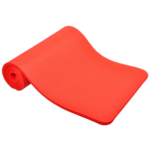 Signature Fitness 1" Extra Thick Exercise Fitness Yoga Mat w/ Carry Strap, Red - TRAPSKI