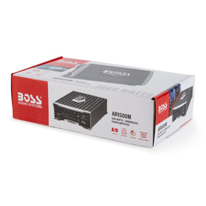 Boss Audio 1500 Watt Mono A/B MOSFET Power Car Amp + Remote | AR1500M (4 Pack)