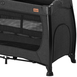 hauck Play N Relax Center Portable Baby Playard Crib with Travel Bag, Black - TRAPSKI