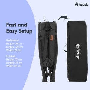 hauck Play N Relax Center Portable Baby Playard Crib with Travel Bag, Black