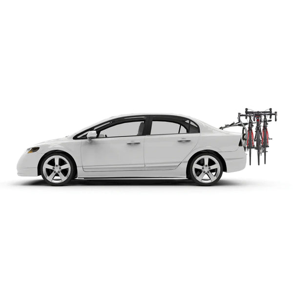 Yakima HalfBack 3 Bike Capacity Trunk Bike Strap Rack with ZipStrips, Gray/Black