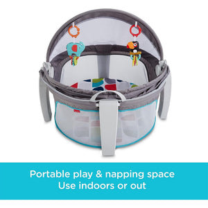 Fisher Price On the Go Baby Dome Portable Bassinet Play Space with Toys & Canopy - TRAPSKI