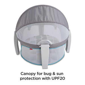 Fisher Price On the Go Baby Dome Portable Bassinet Play Space with Toys & Canopy - TRAPSKI