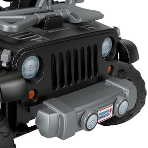 Power Wheels Jeep Wrangler Willys 2 Seater Toddler Kids Ride On Car SUV, Black