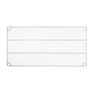 Design Ideas MeshWorks Metal Storage Utility Wood Top Shelving Unit Rack, White