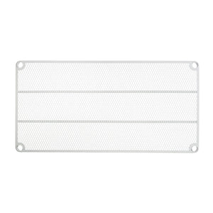 Design Ideas MeshWorks Metal Storage Utility Wood Top Shelving Unit Rack, White