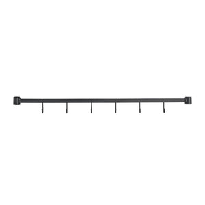 Design Ideas MeshWorks Metal Storage Utility Wood Top Shelving Unit Rack, Black