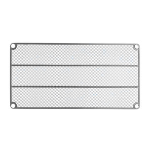 Design Ideas MeshWorks Metal Storage Utility Wood Top Shelving Unit Rack, Silver