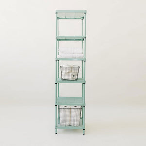 Design Ideas MeshWorks 6 Tier Tower Metal Storage Shelving Unit Rack, Green - TRAPSKI