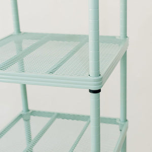 Design Ideas MeshWorks 6 Tier Tower Metal Storage Shelving Unit Rack, Green - TRAPSKI