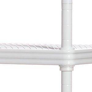 Design Ideas MeshWorks 3 Tier Metal Bathroom Storage Shelving Unit Rack, White - TRAPSKI