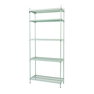 Design Ideas MeshWorks 5 Tier Metal Storage Shelving Unit Rack Bookshelf, Green