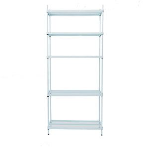 Design Ideas MeshWorks 5 Tier Metal Storage Shelving Unit Rack Bookshelf, Blue