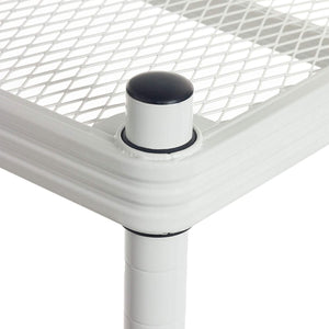 Design Ideas MeshWorks 3 Tier Tower Metal Storage Shelving Unit Rack, White