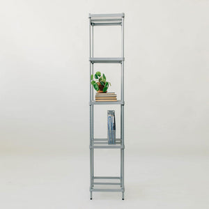 Design Ideas MeshWorks 5 Tier Tower Metal Storage Shelving Unit Rack, Silver