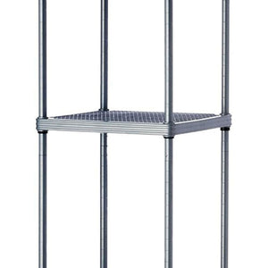 Design Ideas MeshWorks 5 Tier Tower Metal Storage Shelving Unit Rack, Silver