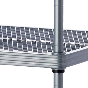 Design Ideas MeshWorks 5 Tier Tower Metal Storage Shelving Unit Rack, Silver