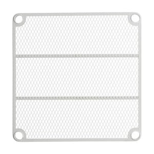 Design Ideas MeshWorks 2 Tier Narrow Metal Storage Shelving Unit Rack, White