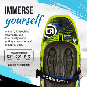 O'Brien Black Magic Kneeboard with Cable Actuated Retractable Fins and Hook