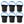 Gracious Living 5.8 Gallon Flat Back Indoor Outdoor Garden Water Bucket (6 Pack)