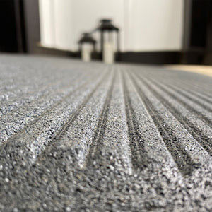 EZ-ACCESS TRANSITIONS 1.5" Non Slip Rectangular Rubber Angled Entry Mat, Black