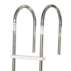 Swimline HydroTools Stainless Steel Pool Deck Ladder with Non Slip Molded Steps