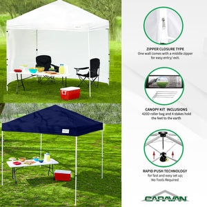 Caravan Canopy V Series 2 Straight Leg Sidewall Kit w/10x10 Instant Canopy Kit - TRAPSKI
