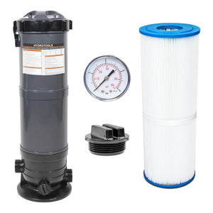 Swimline HydroTools 70 Sq Ft Sure Flo Cartridge Pool Filter Tank and Elements