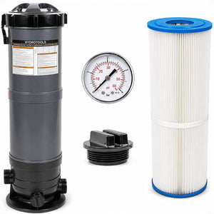 Swimline HydroTools 70 Sq Ft Sure Flo Cartridge Pool Filter Tank and Elements