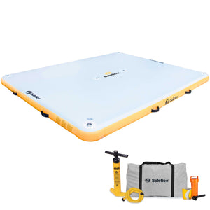 Solstice 10' x 8' Inflatable Floating Dock Rafting Platform with Pump and Bag - TRAPSKI