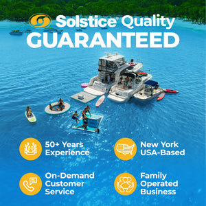 Solstice 10' x 8' Inflatable Convertible Floating Slide Dock with Pump and Bag