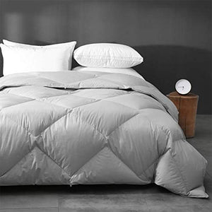 DWR Premium Grey Feathers Down Comforter Duvet Insert with Ultra Soft Cotton
