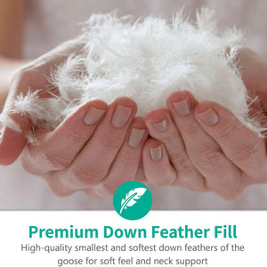 APSMILE Goose Feathers and Down Pillow with Gusseted Pillow Inserts for Sleeping