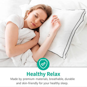 APSMILE Goose Feathers and Down Pillow w/ Soft Cotton for Side Sleepers, 2 Pack