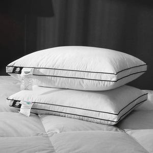 APSMILE Goose Feathers and Down Pillow w/ Soft Cotton for Side Sleepers, 2 Pack