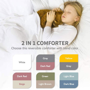 APSMILE Reversible All Season Down Alternative Full Queen Comforter, Green/Brown - TRAPSKI