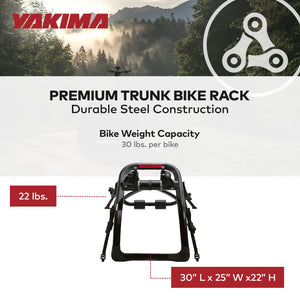 Yakima FullBack 3 Bike Capacity Car Trunk Bike Strap Rack with ZipStrips, Black