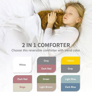 APSMILE Reversible King Ultra Soft Fluffy Microfiber Bed Comforter, Yellow/Gray - TRAPSKI