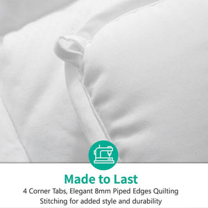 APSMILE Reversible Full/Queen Ultra Soft Microfiber All White Bed Comforter