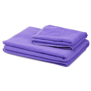 BalanceFrom Fitness 7 Piece Yoga Set with Mat, Stretch Strap & Knee Pad, Purple