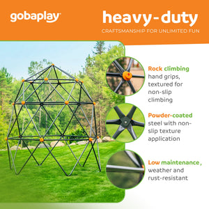 gobaplay SummitPro Climbing Dome – 7.5ft Heavy Duty Kids Climber with Hand Grips