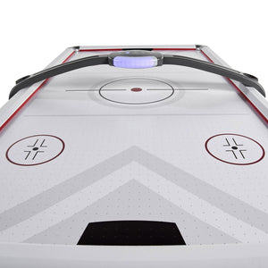 Rally and Roar 7 Foot Air Powered Hockey Table w/ Electronic Scorer, 2 Pucks and 2 Pushers - TRAPSKI