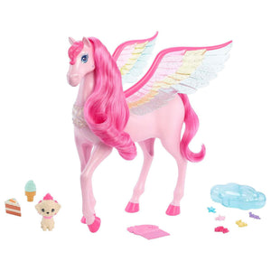 Barbie A Touch of Magic Pegasus Winged Horse and Puppy Toy and Accessories, Pink - TRAPSKI