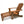 Outdoor Interiors Eucalyptus Wood Adirondack Chair with Built In Ottoman, Brown