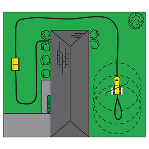 Nelson Rain Train 13,500 Square Feet Cast Iron Lawn Traveling Sprinkler, Yellow