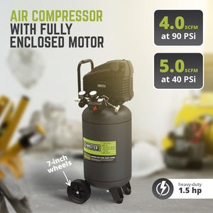 MAT INDUSTRIES LLC Portable Heavy Duty 15 Gallon Air Compressor, Green - TRAPSKI