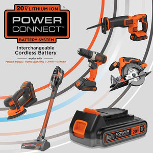 BLACK+DECKER 20V MAX Powerconnect Axial Leaf Blower and String Trimmer Combo Kit