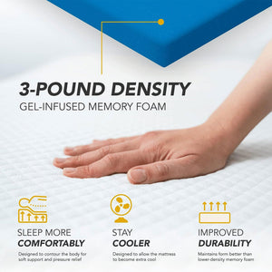 Dynasty Mattress 10 Inch CoolBreeze Gel Memory Foam Mattress with Cover, Queen